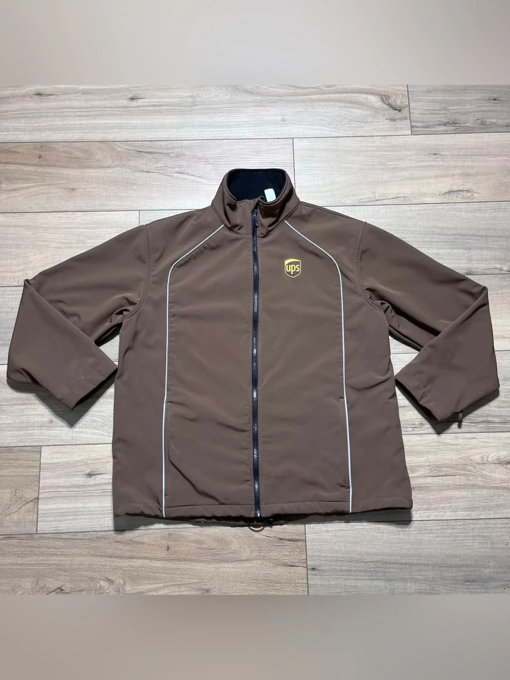 WearGuard Mens UPS Full Zip Softshell Water Resistant Fleece Lined Jacket Large